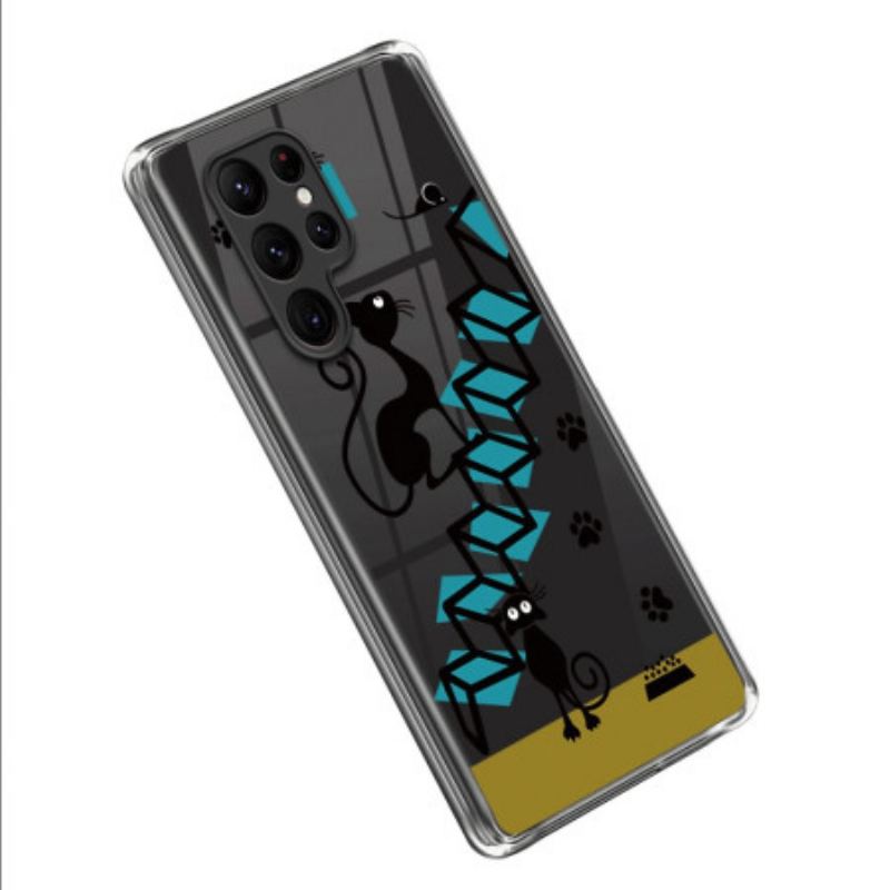 Capa Para Samsung Galaxy S23 Ultra 5G Gatos Engraçados