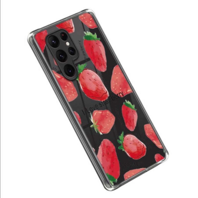 Capa Para Samsung Galaxy S23 Ultra 5G Morangos