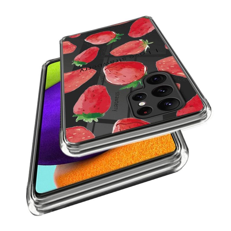 Capa Para Samsung Galaxy S23 Ultra 5G Morangos