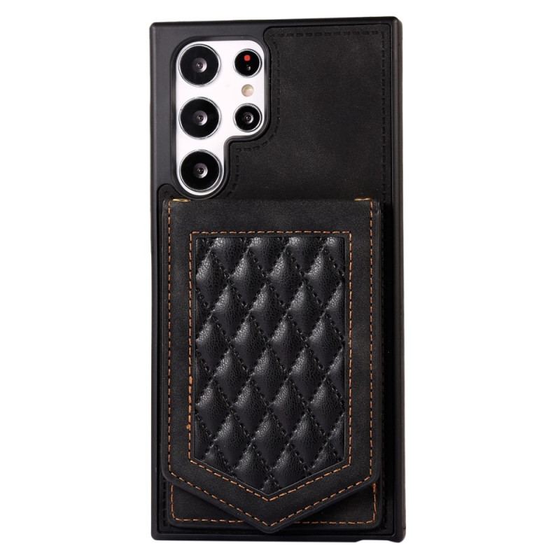 Capa Para Samsung Galaxy S23 Ultra 5G Titular De Cartão Rfid Com Alça De Ombro