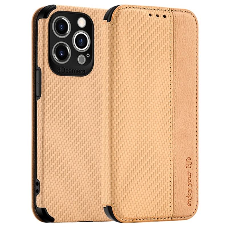 Capa De Celular Para iPhone 14 Pro Max Flip Fecho De Ventosa De Fibra De Carbono