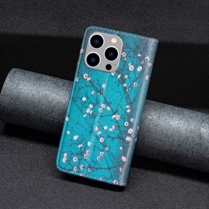 Capa De Celular Para iPhone 14 Pro Max Flip Florais