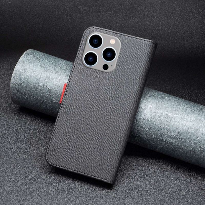 Capa De Couro Para iPhone 14 Pro Max Cor Binfen De Dois Tons