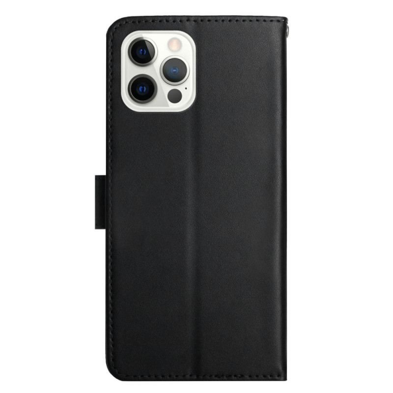 Capa De Couro Para iPhone 14 Pro Max Couro Napa Genuíno