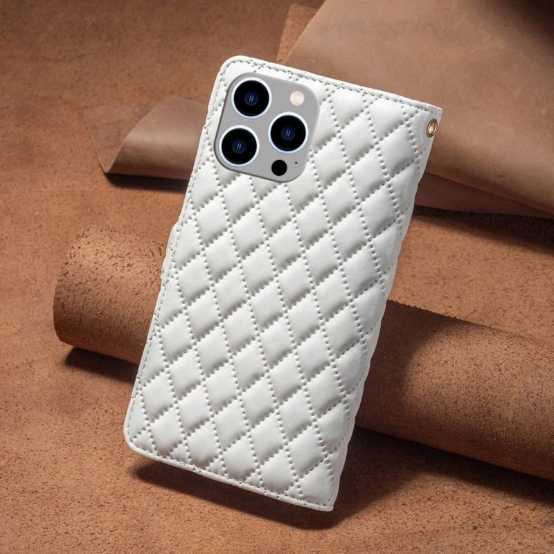 Capa Flip Para iPhone 14 Pro Max Estilo De Cor Binfen Acolchoado