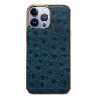 Capa Para iPhone 14 Pro Max Couro Genuíno Texturizado