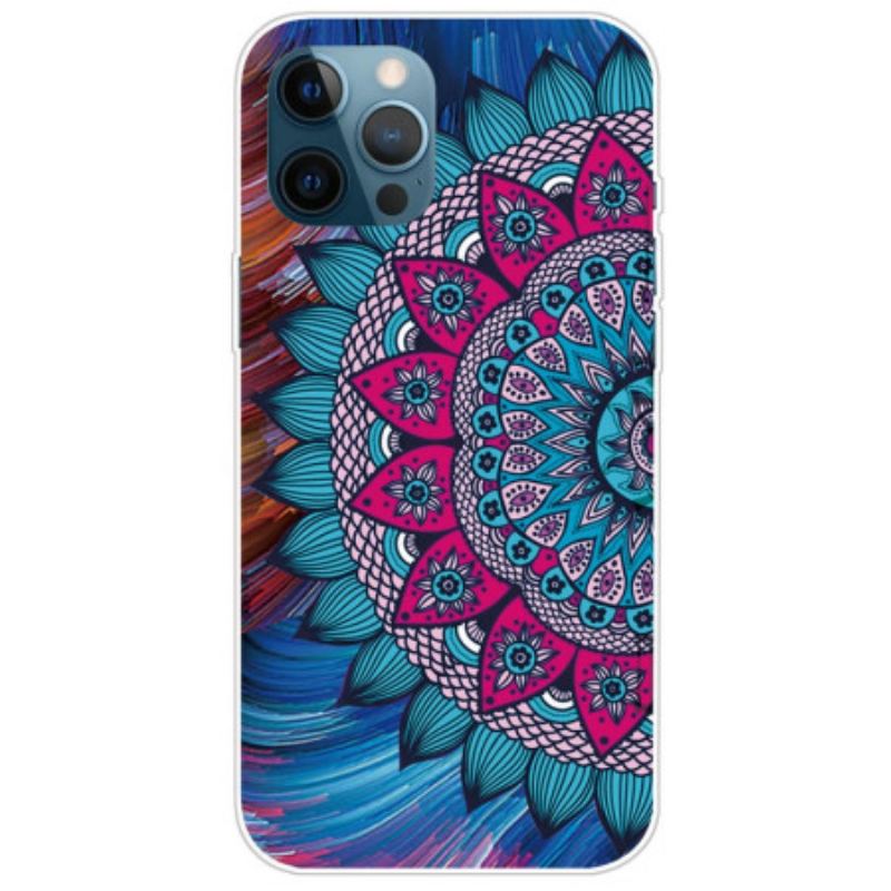 Capa Para iPhone 14 Pro Max Mandala Colorida