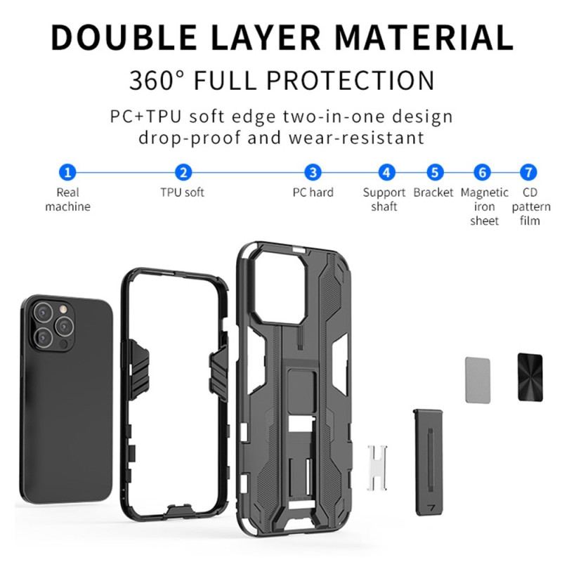 Capa Para iPhone 14 Pro Max Suporte Removível Vertical E Horizontal
