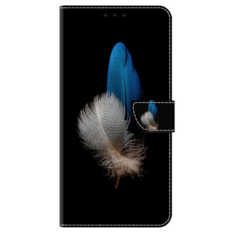 Capa Folio Para iPhone 15 Pro Duas Penas