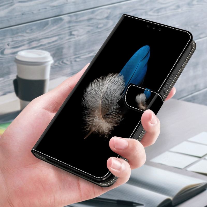 Capa Folio Para iPhone 15 Pro Duas Penas