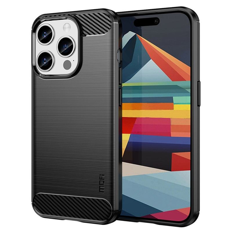 Capa Para iPhone 15 Pro Fibra De Carbono Escovada Mofi