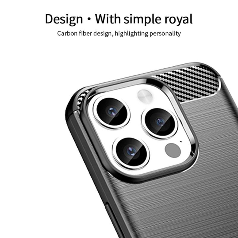 Capa Para iPhone 15 Pro Fibra De Carbono Escovada Mofi