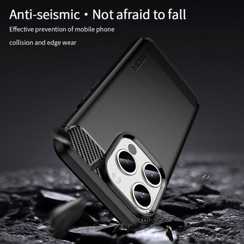 Capa Para iPhone 15 Pro Fibra De Carbono Escovada Mofi