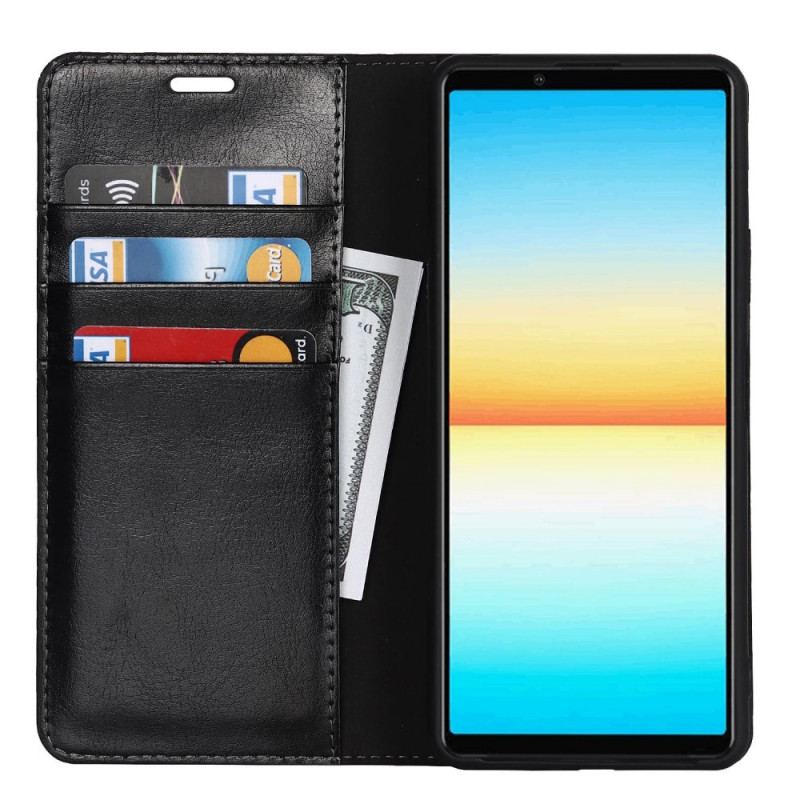 Capa De Celular Para Sony Xperia 10 IV Flip Couro Legitimo