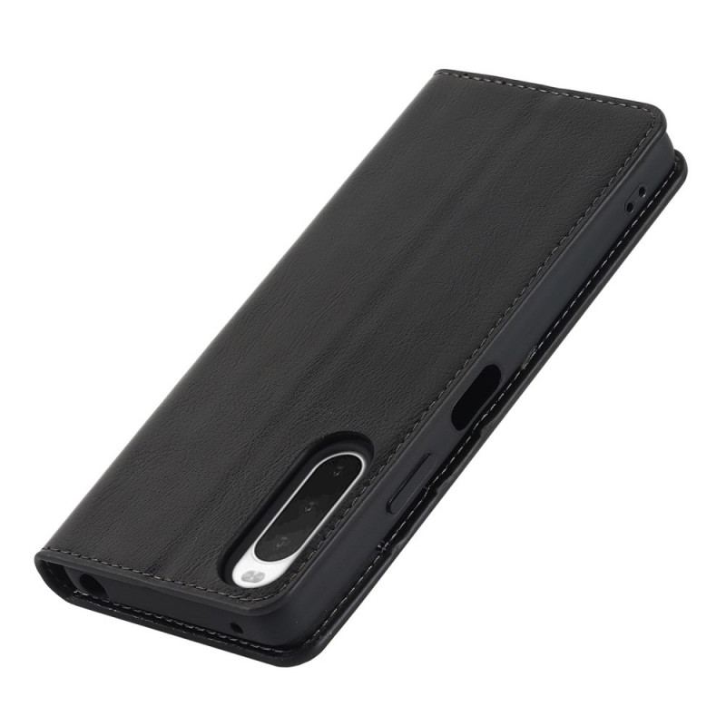 Capa De Celular Para Sony Xperia 10 IV Flip Couro Legitimo