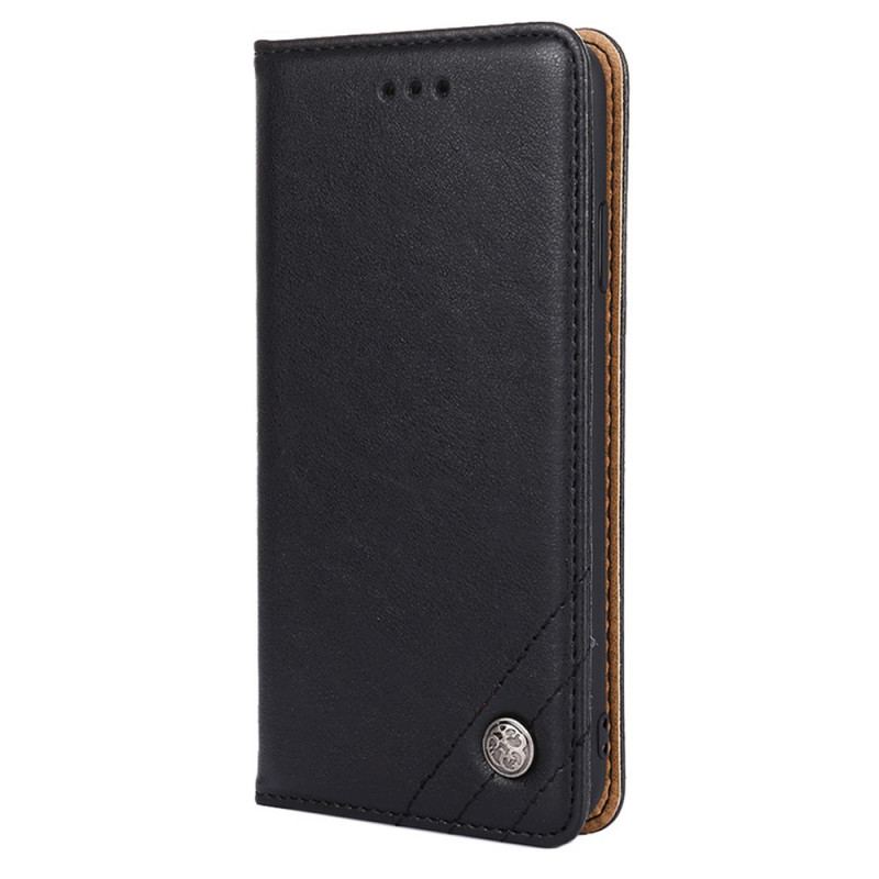 Capa De Celular Para Sony Xperia 10 IV Flip Rebite Decorativo De Couro Falso