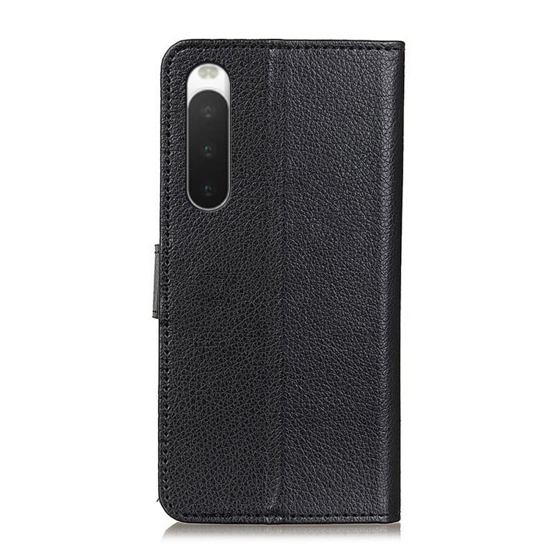 Capa De Couro Para Sony Xperia 10 IV Couro Falso Tradicional