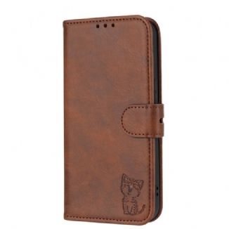 Capa De Couro Para Sony Xperia 10 IV Gatinho Pequeno