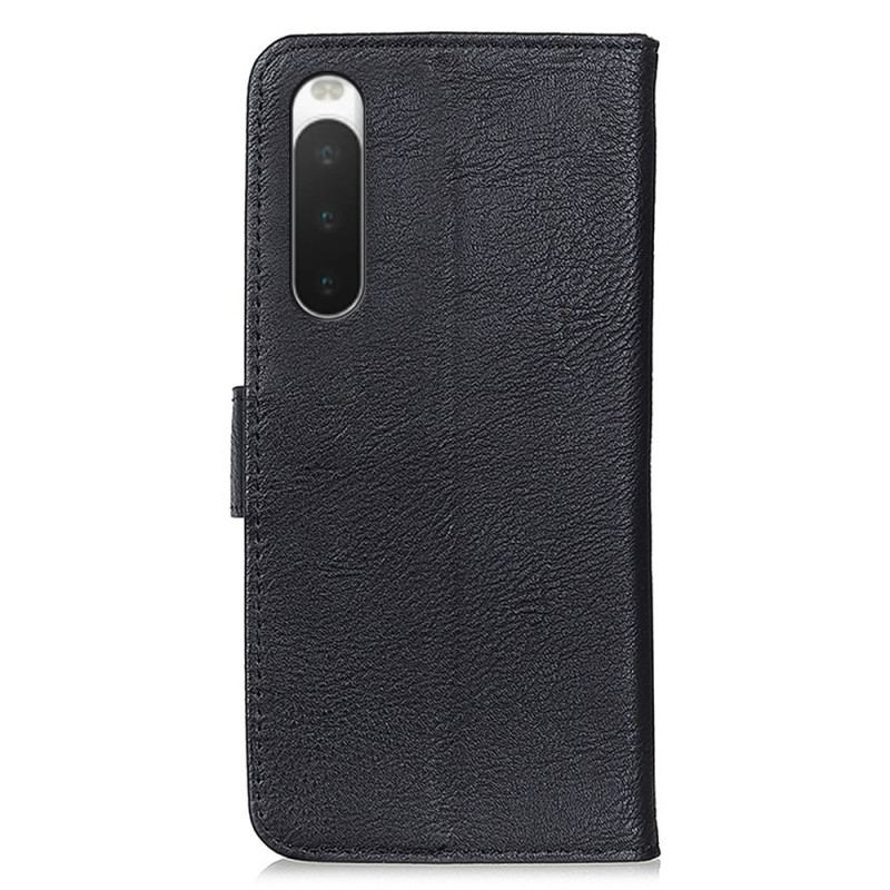 Capa De Couro Para Sony Xperia 10 IV Imitação De Couro Khazneh