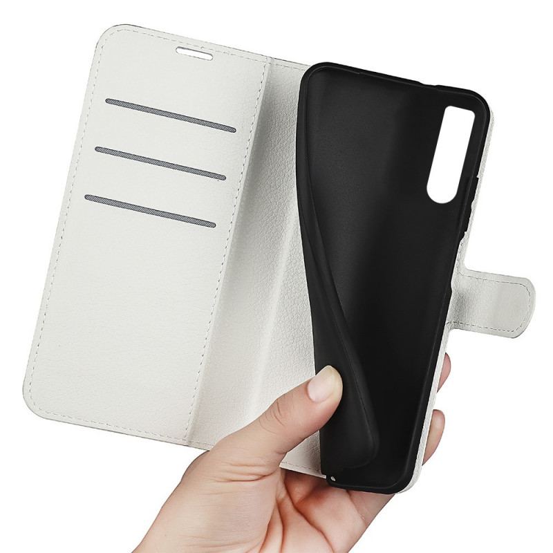 Capa De Couro Para Sony Xperia 10 IV Couro Sintético De Lichia Clássico