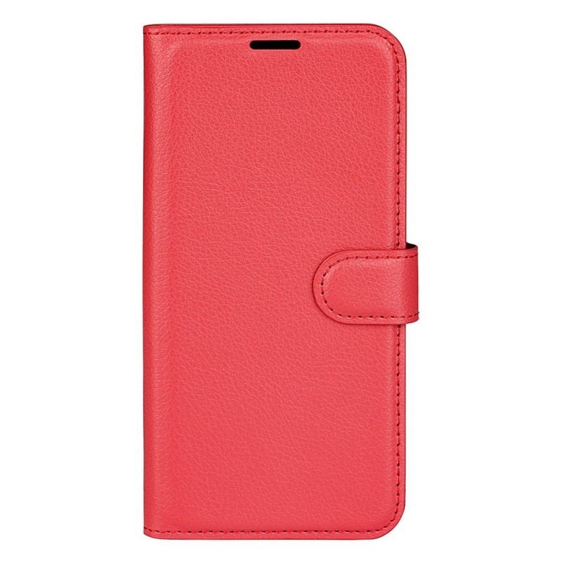 Capa De Couro Para Sony Xperia 10 IV Couro Sintético De Lichia Clássico