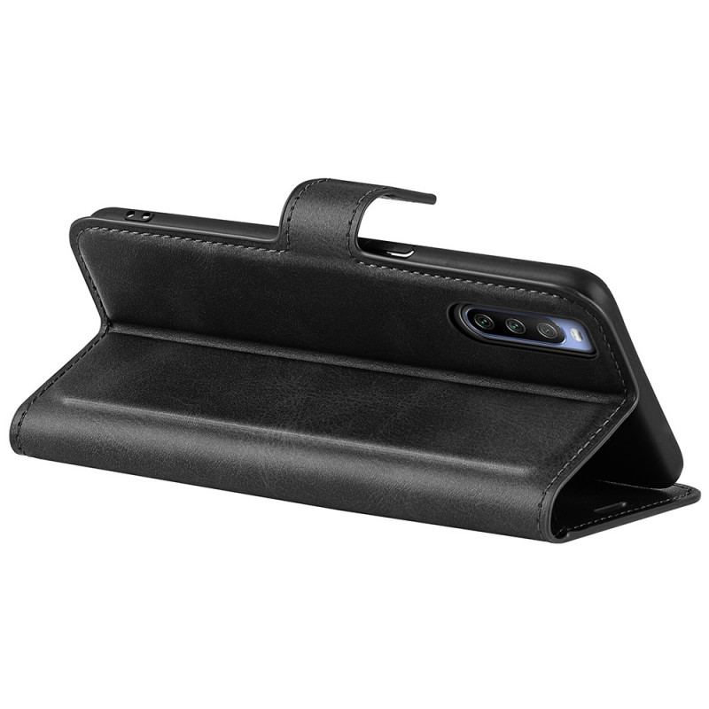 Capa Em Pele Para Sony Xperia 10 IV Efeito Couro Retrô