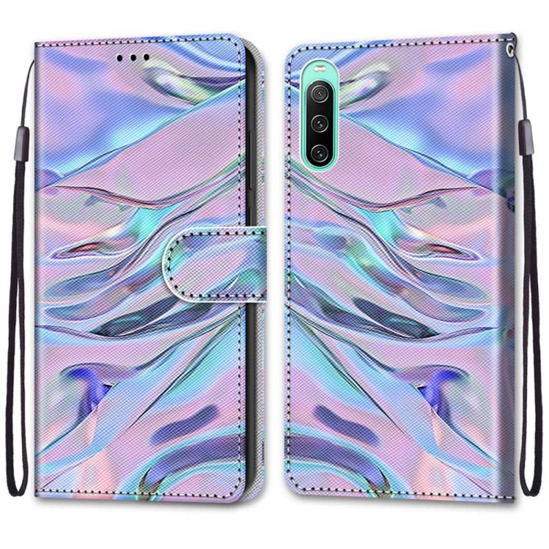 Capa Flip Para Sony Xperia 10 IV Como Tinta