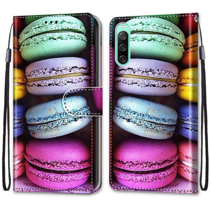 Capa Flip Para Sony Xperia 10 IV Macarons