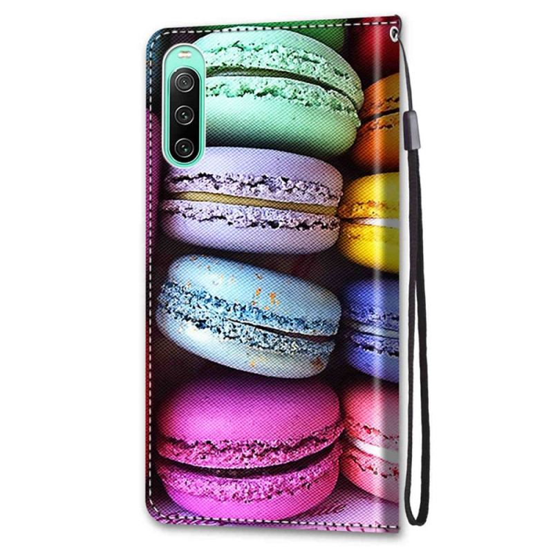 Capa Flip Para Sony Xperia 10 IV Macarons