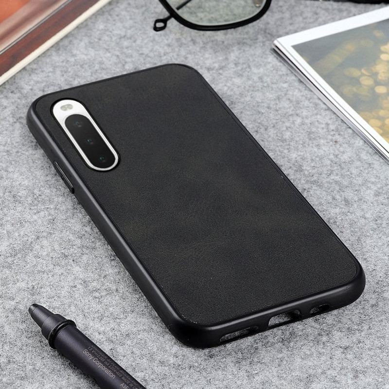 Capa Para Sony Xperia 10 IV Couro Sintético Texturizado