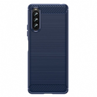 Capa Para Sony Xperia 10 IV Fibra De Carbono Escovada