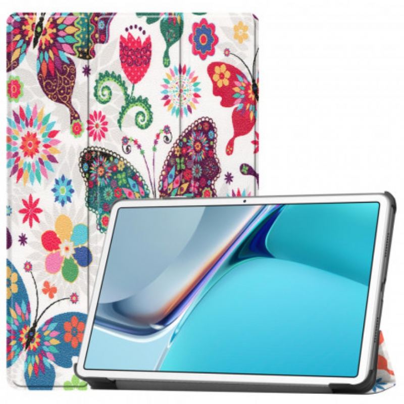 Capa De Celular Para Huawei MatePad 11 (2021) Borboletas E Flores Retrô