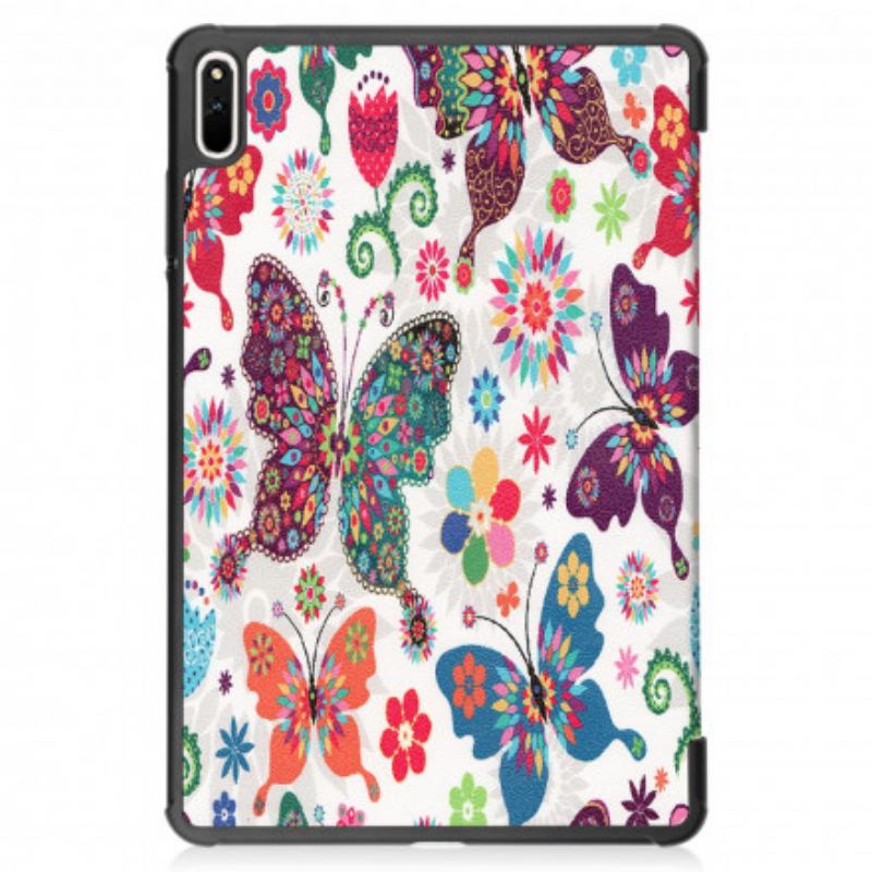Capa De Celular Para Huawei MatePad 11 (2021) Borboletas E Flores Retrô