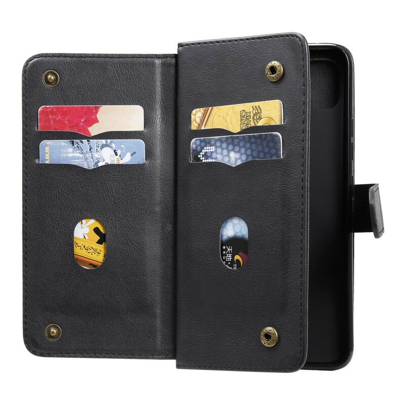Capa Folio Para Realme C11 Titular De Cartão Multifuncional Para 10
