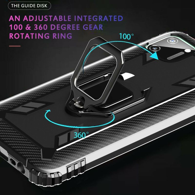 Capa Para Realme C11 Anel E Fibra De Carbono