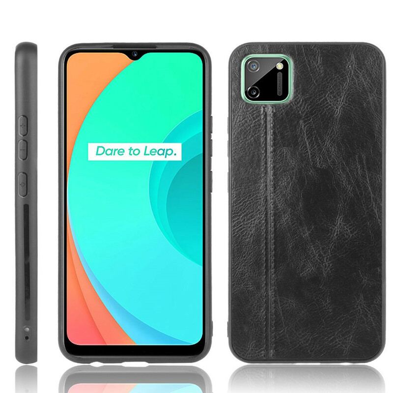 Capa Para Realme C11 Costura De Couro Estilo