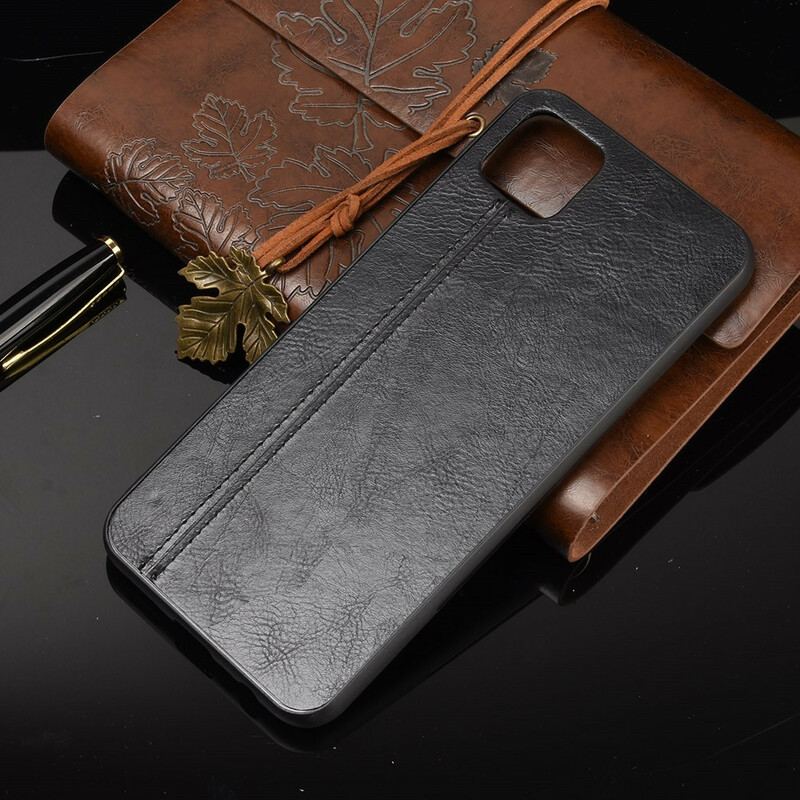 Capa Para Realme C11 Costura De Couro Estilo
