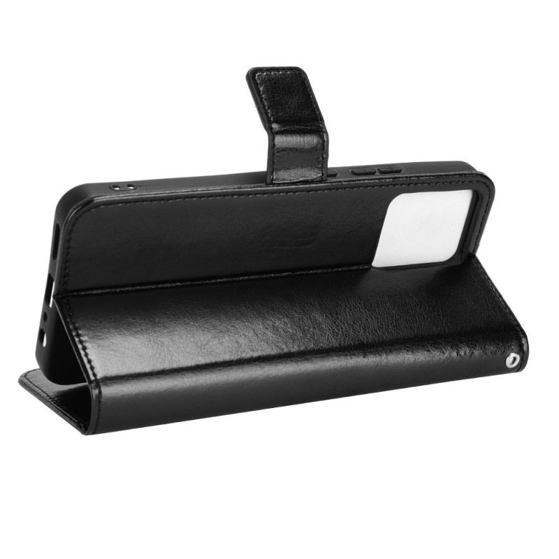Capa Flip Para Realme C30 De Cordão Couro Sintético Encerado Com Alça