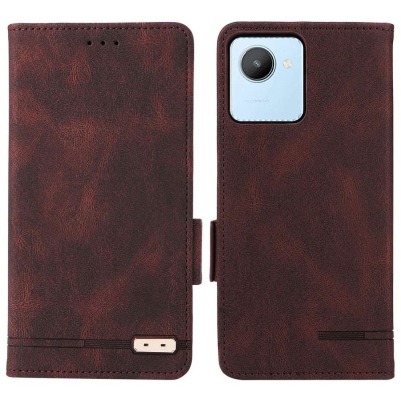 Capa Flip Para Realme C30 Decoração De Ferragens