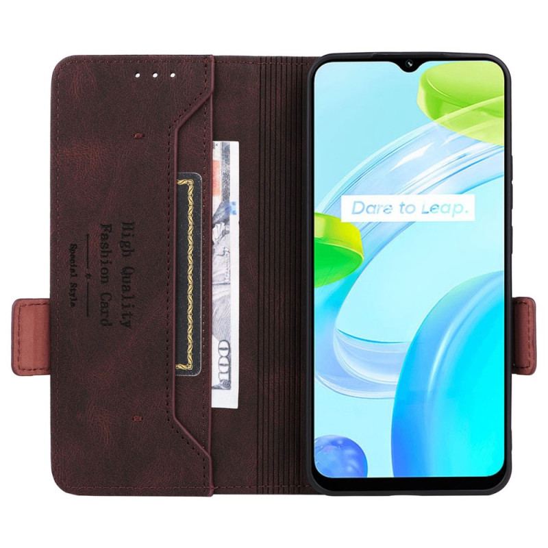 Capa Flip Para Realme C30 Decoração De Ferragens
