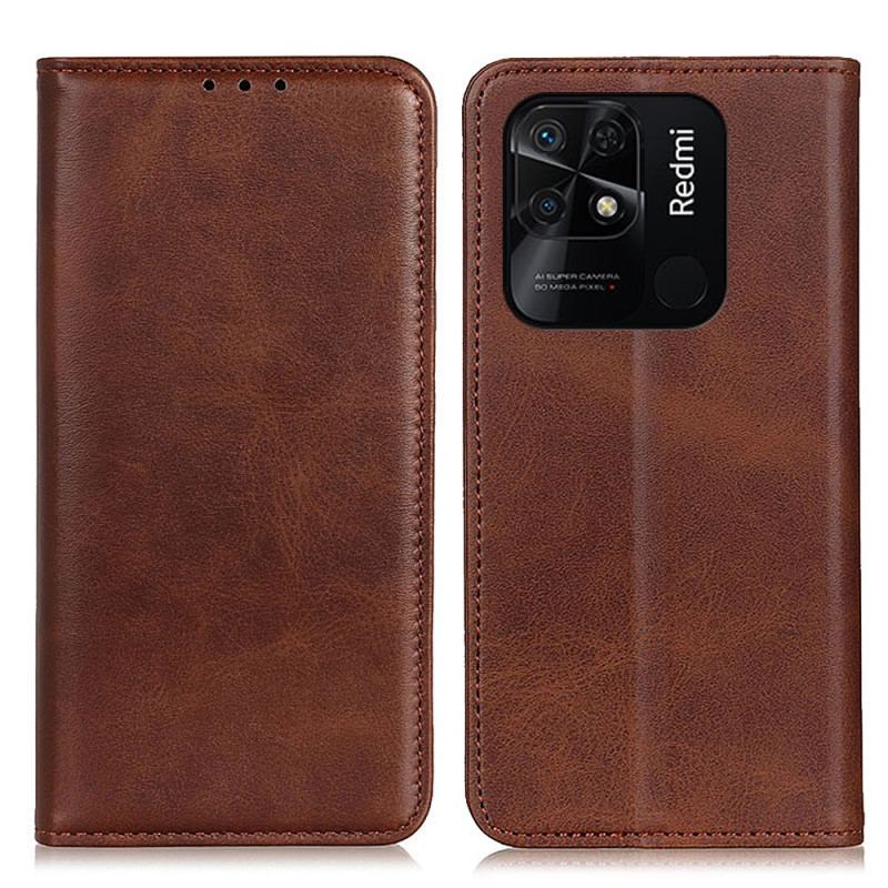 Capa De Celular Para Xiaomi Redmi 10C Flip Couro Rachado