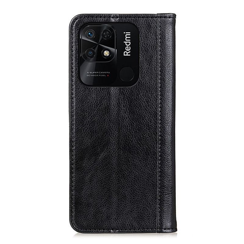 Capa De Celular Para Xiaomi Redmi 10C Flip Couro Rachado Versão Colorida