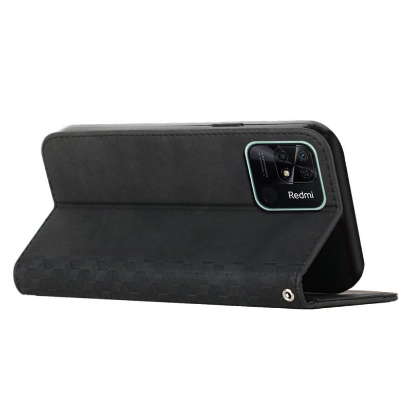 Capa De Celular Para Xiaomi Redmi 10C Flip Estilo Couro Padrão 3d