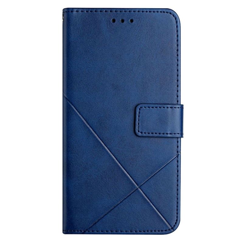 Capa De Couro Para Xiaomi Redmi 10C Estilo X Design Geo Couro