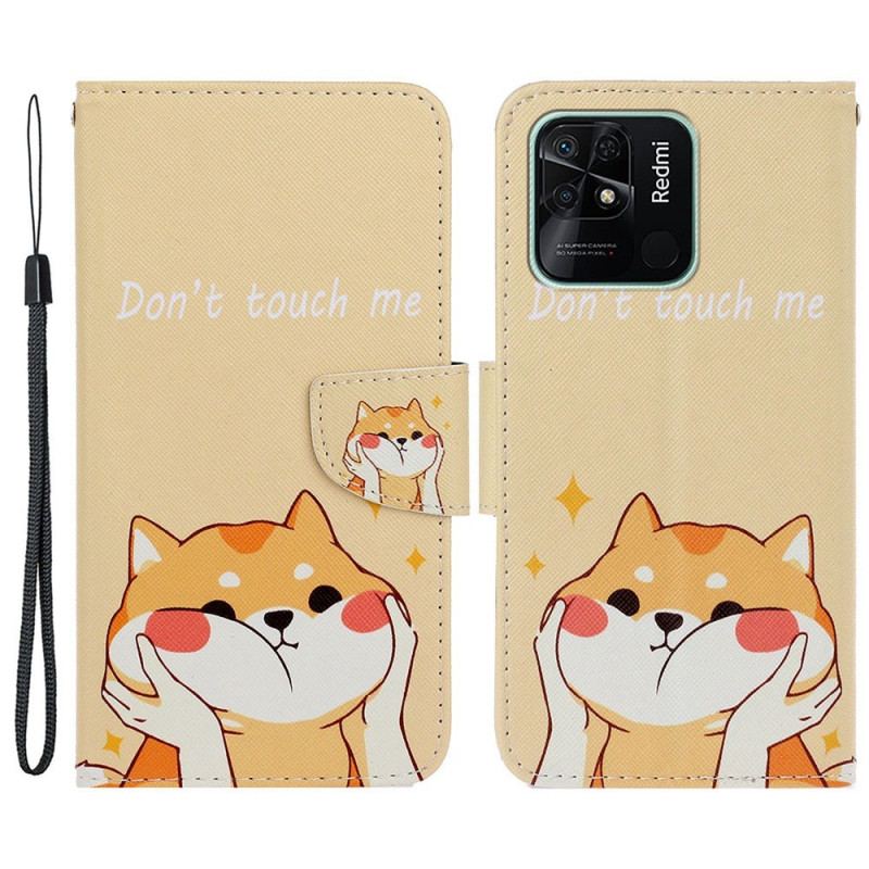 Capa Em Pele Para Xiaomi Redmi 10C Não Me Toque