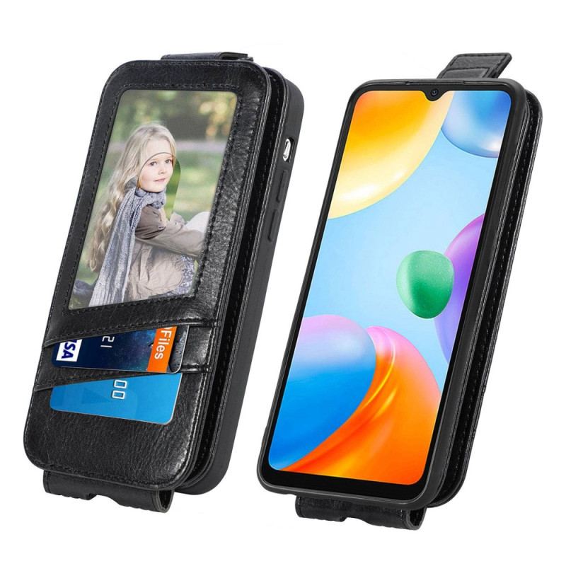 Capa Em Pele Para Xiaomi Redmi 10C Capa Tipo Carteira Flip Flip Vertical Com Carteira