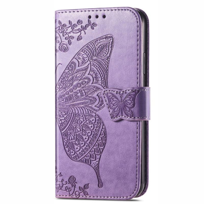 Capa Flip Para Xiaomi Redmi 10C Borboleta Barroca