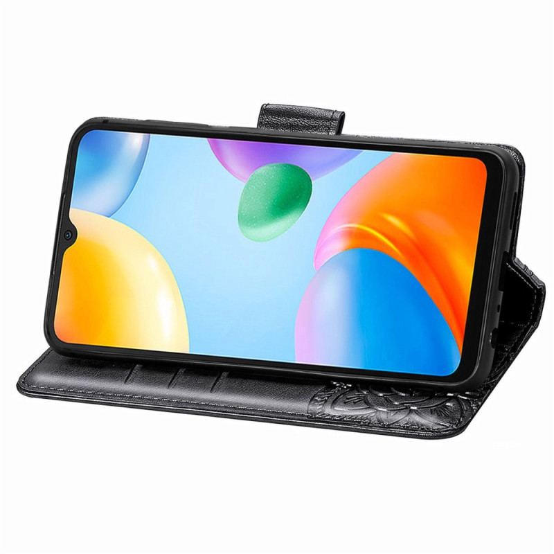 Capa Flip Para Xiaomi Redmi 10C Borboleta Barroca