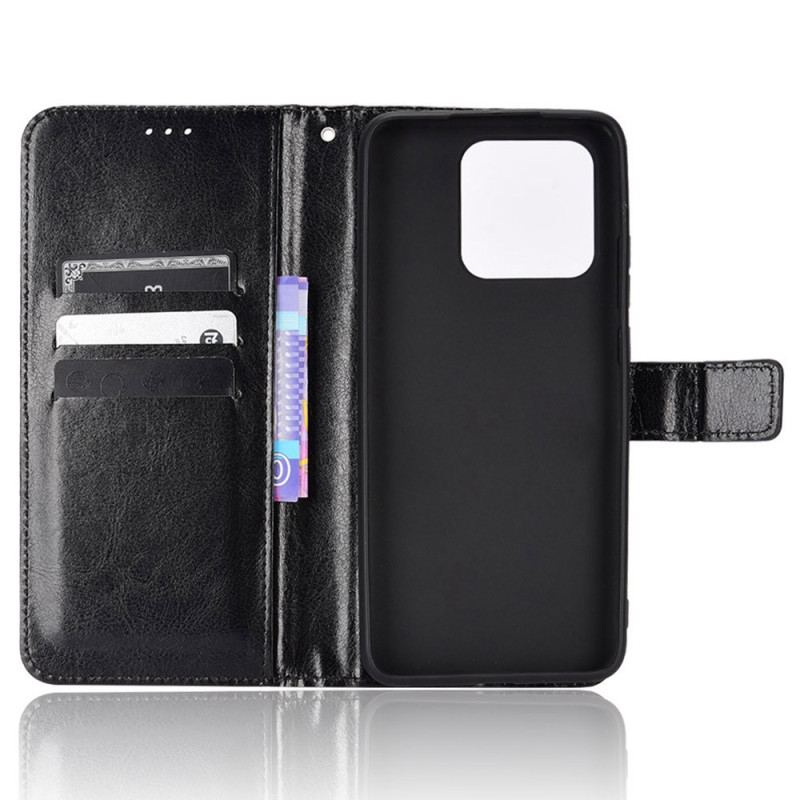 Capa Flip Para Xiaomi Redmi 10C Couro Falso Chamativo