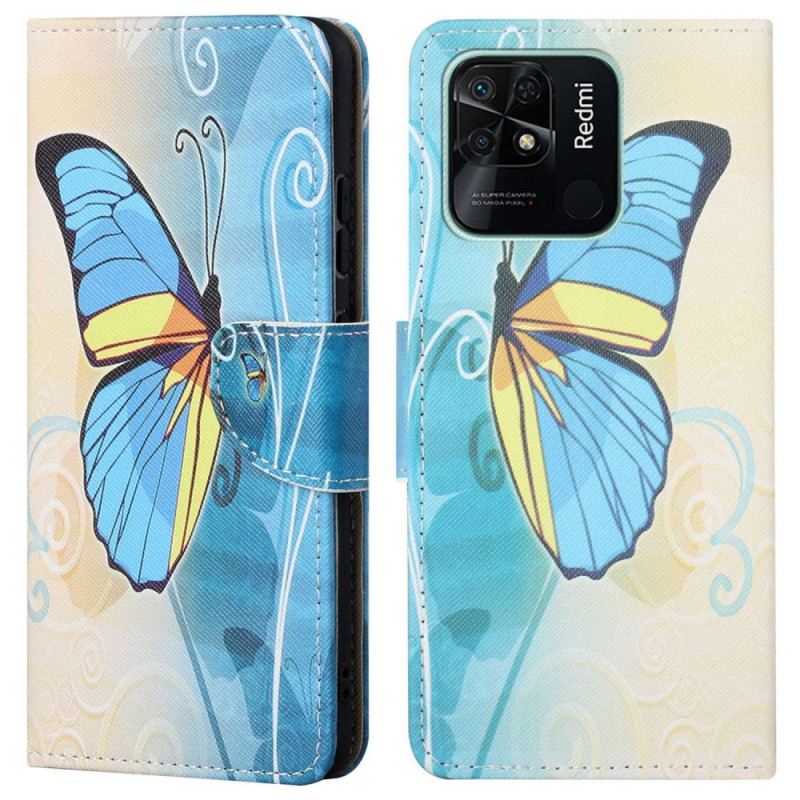 Capa Flip Para Xiaomi Redmi 10C Lindas Borboletas